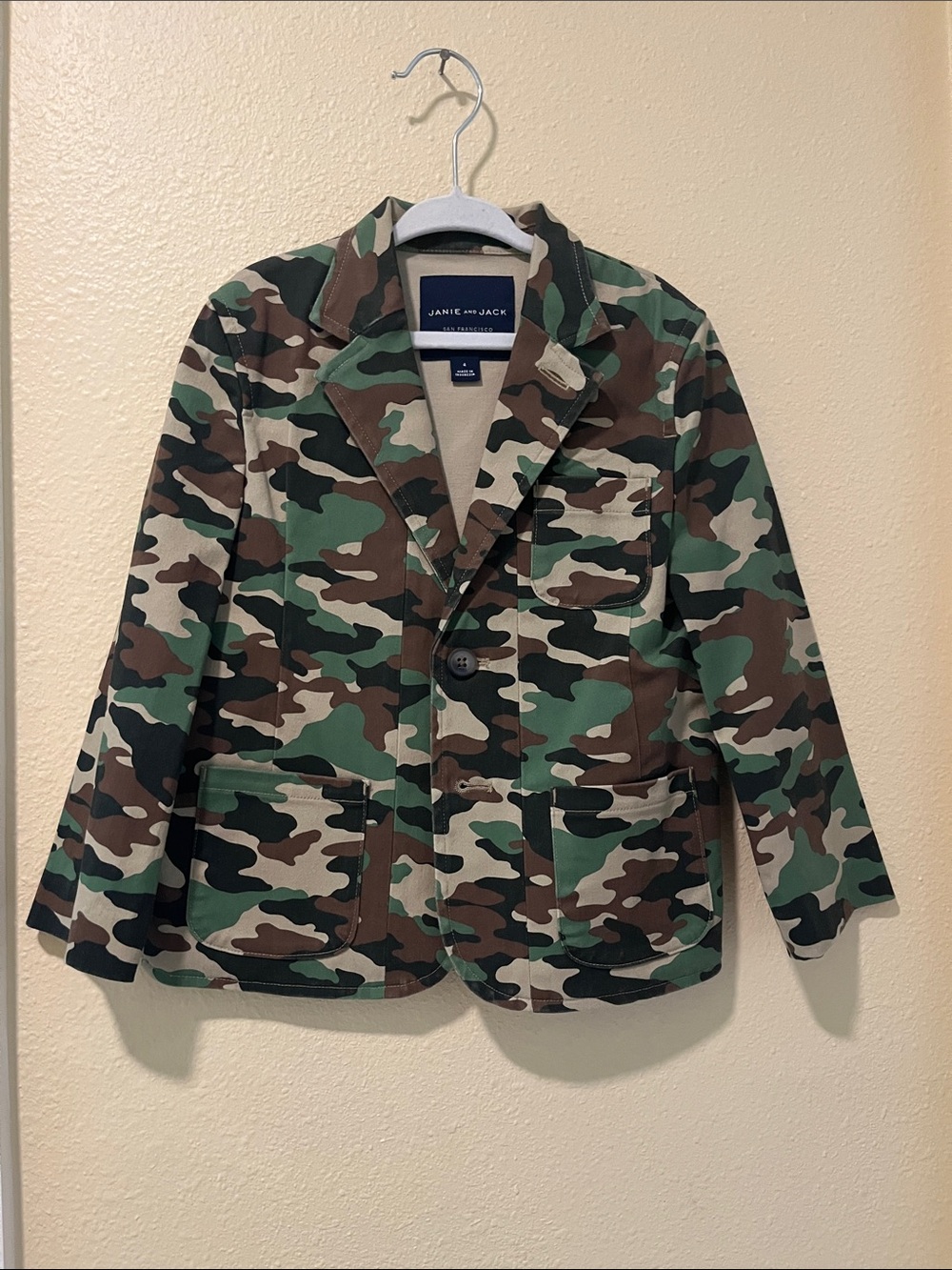 NEW! Janie and Jack Camo Kids' Blazer